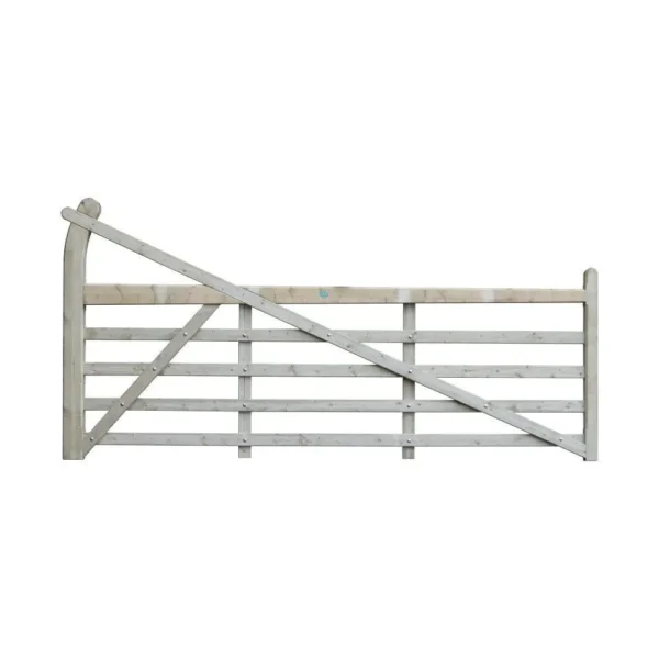 Estate 5 Bar Wooden Gate 10 Ft