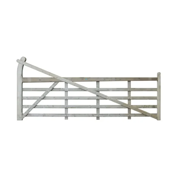 Estate 5 Bar Wooden Gate 11 Ft