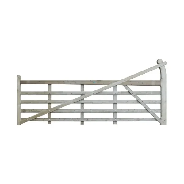 Estate 5 Bar Wooden Gate 11 Ft