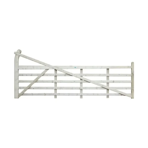 Estate 5 Bar Wooden Gate 12 Ft