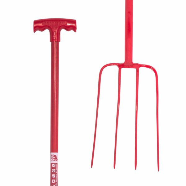 4 Prong Manure Fork with T Handle