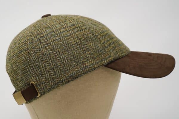 Sligo Irish Tweed Baseball Cap - Premium Nubuck Leather