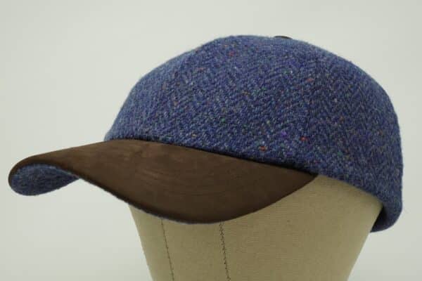 Sligo Irish Tweed Baseball Cap - Premium Nubuck Leather