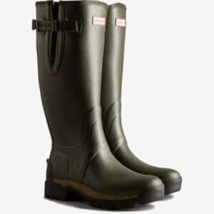 Men's Dark Olive Hunter Balmoral Adjustable 3mm Neoprene Wellington Boots