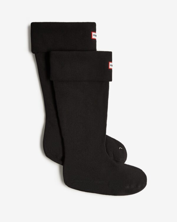 Black Hunter Recycled Fleece Cuff Tall Boot Socks