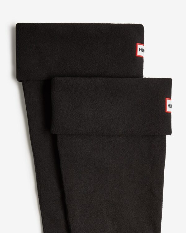 Black Hunter Recycled Fleece Cuff Tall Boot Socks