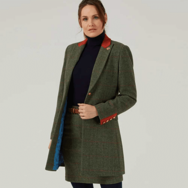 Alan Paine Combrook Ladies Mid-Thigh Tweed Coat