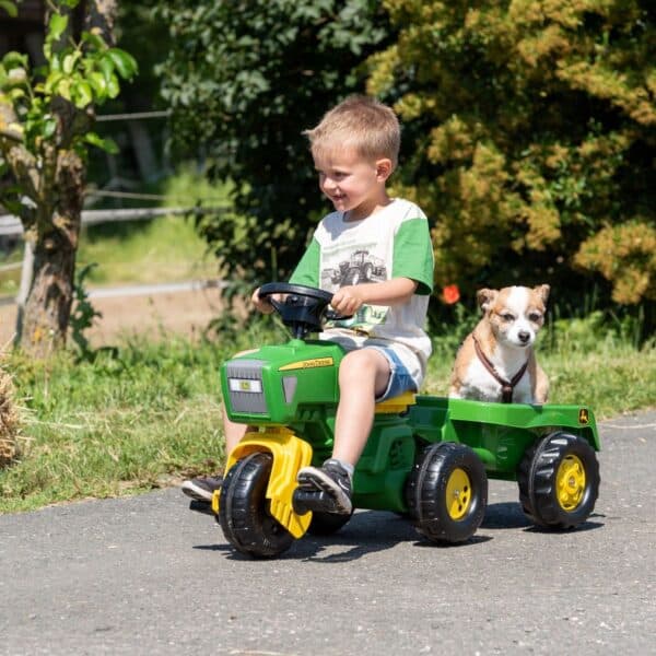 John Deere Trac with Trailer and Sound Steering Wheel