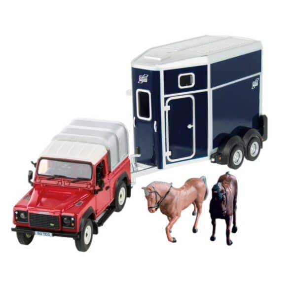 Land Rover with Horse Trailer 1:32 Scale Toy