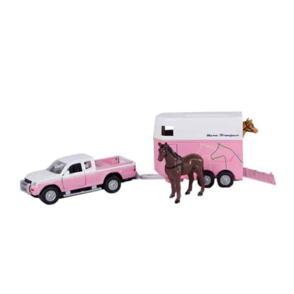 Mitsubishi L200 with Horse Trailer and Horses