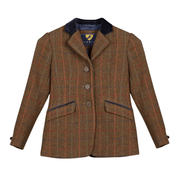 Shires Aubrion Saratoga Tweed Riding Jacket for Children - Rust Check