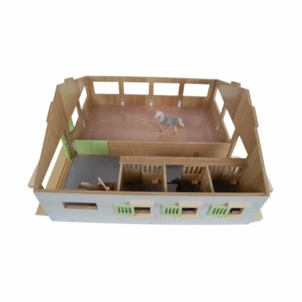 Wooden Horse Stable 1:32 Scale Play Set