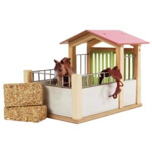 Wooden Horse Stable 1:32 Scale Play Set