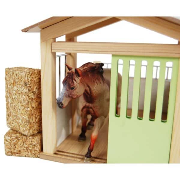 Wooden Horse Stable 1:32 Scale Play Set