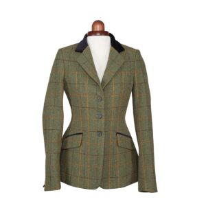 Shires Aubrion Saratoga Tweed Riding Jacket for Children - Red/Yellow/Blue Check